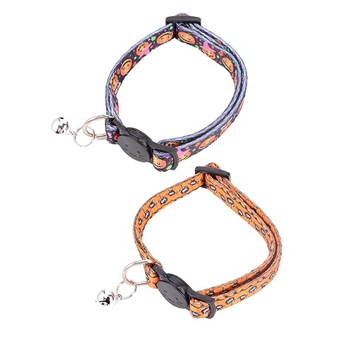 DRESSOOS 2st Halloween-Kragen Für Haustierkatzen Haustier-Halloween Halloween-hundehalsbänder Halloween-hundelätzchen Haustierhalsband Halloween Welpenhalsbänder Für Kleine Welpen Tuch von DRESSOOS