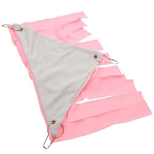 DRESSOOS 2st Haustiere Verstecktes Frettchen-ratten-hängematte Vogelspielzeug Kaninchen Warmes Bett Rattenversteck Kaninchenhaus Igel Zubehör Kleine Tiere Vlieswald Rosa Stoff von DRESSOOS