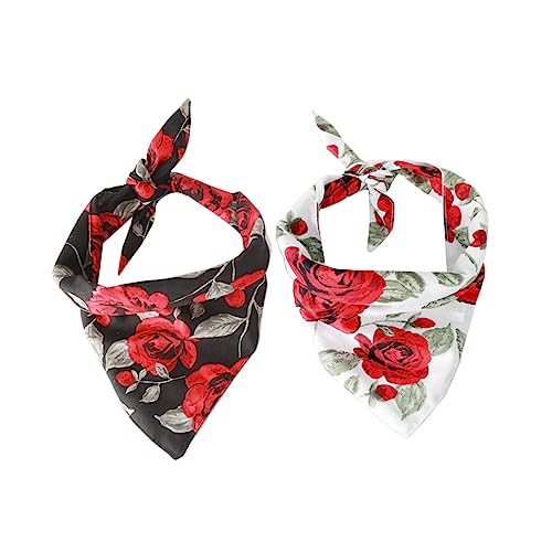 DRESSOOS 2st Hundelätzchen Hundehalsband Kleines Hundehalstuch Welpen-Outfits Hund Valentinstag Lätzchen Kleine Hunde-Outfits Katze Valentinstag Bandana Haustier Dreieckiger Schal von DRESSOOS