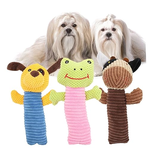 DRESSOOS 3 Stück Quietschende üschtiere Für Hunde Unzerstörbares Hundespielzeug Für Kleine Hunde Ideal Zur Beschäftigung Und des Spielverhaltens Perfekt Für Schnüffel Und von DRESSOOS