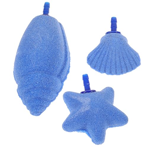 DRESSOOS 3St Aquarium Luftstein Bausatz Bubble-Diffusor-Aquarium tauchfähig Fischpumpe Aquarium Belüftung Aquarium Zubehör Aquariensprudler abnehmbare Luftsprudler mineralischer Sand Blue von DRESSOOS