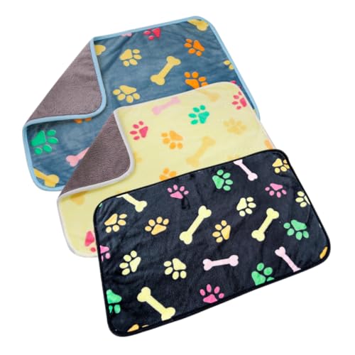 DRESSOOS 3St Haustierdecke Hundekäfigdecke Winterdecke für Katzen Wärmekissen für Katzen kuscheldecke warm thermodecken cat Bed warme Überwurfdecke warme Decke für Hunde und Katzen Flanell von DRESSOOS