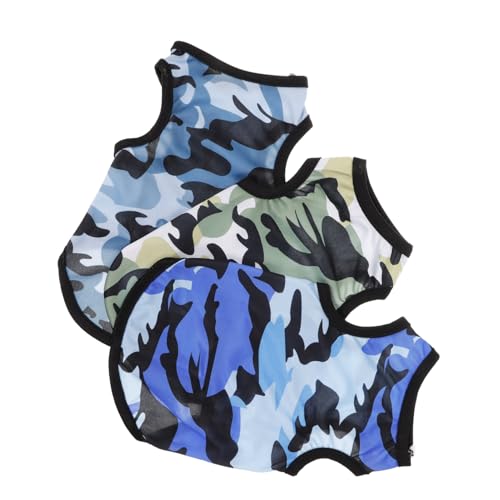 DRESSOOS Welpenweste 3-teiliges Hunde-Camouflage-Shirt Bequeme und warme Haustierkleidung für Aktivitäten von DRESSOOS