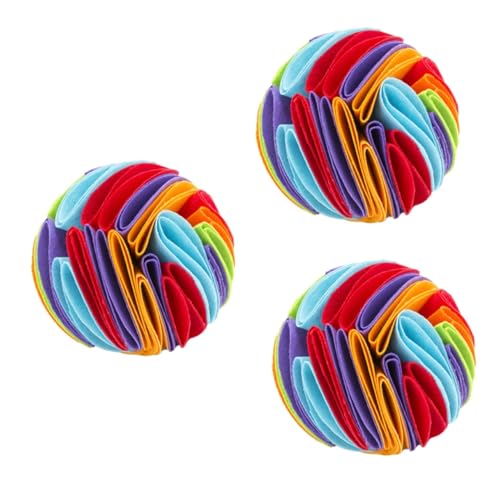 DRESSOOS 3St Hundeschnüffelball Dog Toy Dog chew Toy Hunde schnüffelball hundspielzeug Hunderätsel Schleifspielzeug für Hunde Backenzahnspielzeug für Haustiere Haustier Spielzeug Filzstoff von DRESSOOS