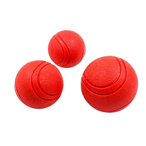 DRESSOOS 3St Hundespielzeug knete Spielzeug knetspielzeug Hunde Spielzeug Dog Toys tschukball Haustierzubehör Haustier Hund Spielzeug Hundeball trainieren Bissfest Hunde trainieren rot von DRESSOOS