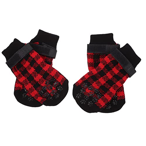 DRESSOOS 4 Stück Haustier Socken Warme Hundesocken Strumpffüller Für Welpen Fußsocken Für Haustiere Weihnachtskatzenhund Pfotenschutz Für Welpen Anti-rutsch-hundesocken Reine Baumwolle von DRESSOOS