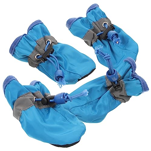 DRESSOOS 4 Stück Hundestiefel Hundeschuhe Mittelgroße Hunde Hundeschuhe Für Heißes Pflaster Regenstiefel Für Welpen Hundeschuhe Für Den Winter Hundeschuhe Für Große Hunde Booties Für Hunde von DRESSOOS