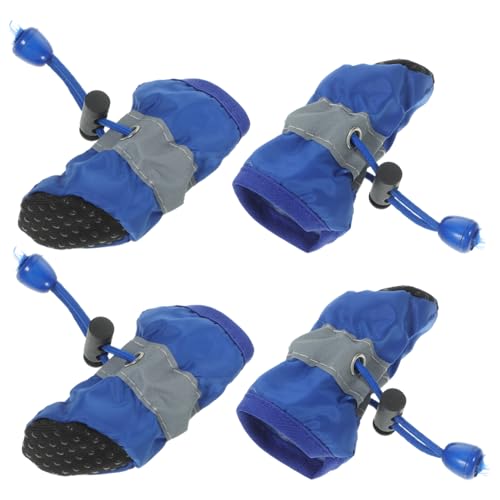 DRESSOOS 4 Stück Hundestiefel Hundeschuhe klein Spray für Hunde Hundehose Hundesitzbezug Hund im Freien wasserdichte Hundeschuhe Neopren Hundeschuhe Haustier-Hundeschuhe Stiefel für Hunde von DRESSOOS