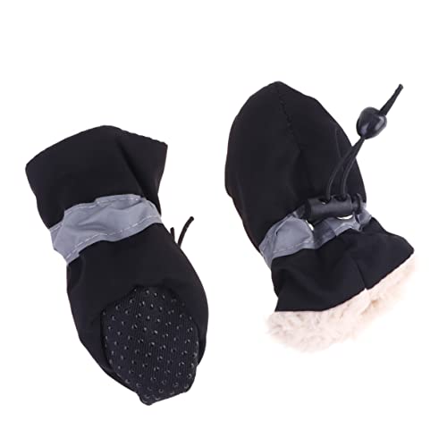 DRESSOOS 4 Stück Schuhe für Hunde wasserfeste Schuhe Bodenschoner Schneestiefel Pfote Hundestiefel Haustierschuhe rutschfest Hundeschuhe der Hund Welpenschuhe Schuhschutz von DRESSOOS