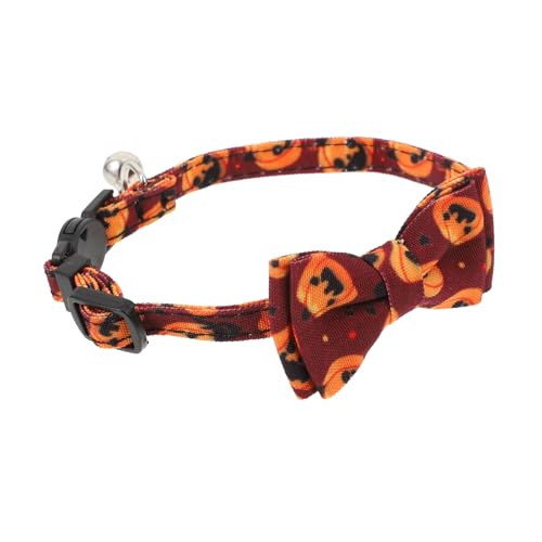 DRESSOOS 4 Stück Katzenhalsband Hund Id Barrel Verstellbares Für Haustiere Halloween-haustierbedarf Verstellbare Katzenkrawatte Kätzchen Zubehör Für Dekor Polyester von DRESSOOS