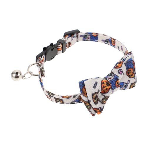 DRESSOOS 4 Stück Katzenhalsband Welpen Kätzchen Zubehör Kleine Tierhalsbänder Für Halloween Welpen-Bandana Halloween Fliege Kragen Welpe Fliege Halsband Für Welpen Polyester von DRESSOOS