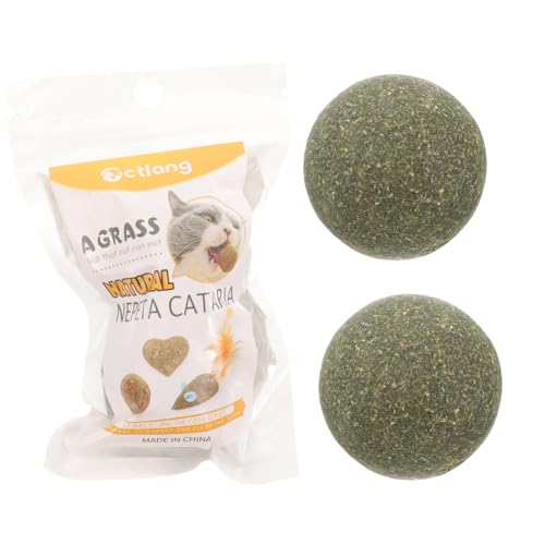 DRESSOOS 4 Stück Kauball für Haustier pet Supplies Haustierspielen katzenminze Catnip Katzen minzekissen Katzenzähne Kauball für Katzen Beißball für Haustiere von DRESSOOS