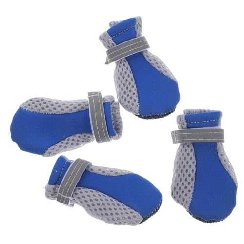 DRESSOOS Welpenschuhe 4 Stück Mesh-Schuhe für Welpen schützende hundeschuhe Schuhe für kleine Hunde hundeschuhe große Hunde Dog Shoes for small Dogs Bequeme Hundeschuhe Hundestiefel von DRESSOOS