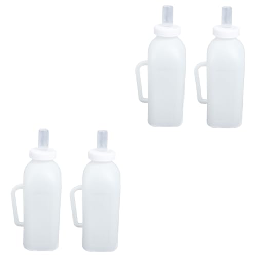 DRESSOOS 4 Stück Milchflasche Lamm kälberflasche Kälbermilchflasche Tierpflegeflasche Milchfütterer Ziegenmilchflasche Kühe milchkännchen Haustierflasche Stillflasche für Haustiere Plastik von DRESSOOS