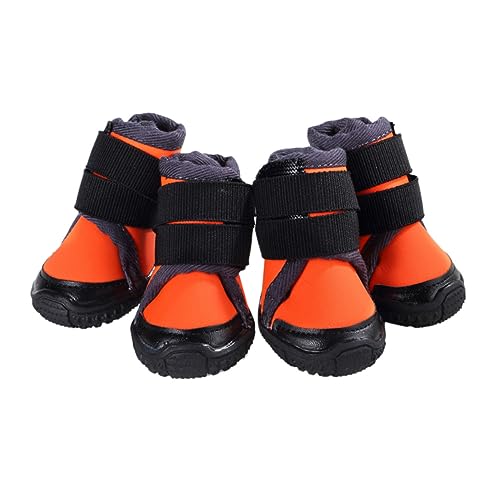 DRESSOOS 4 Stück Protect schutzzelt paw p kletterrosen Winte Gummi klein Sport warme Schuhe Wanderschuh Hund warme Schuhe Outdoor-Schuhe für Hunde rutschfest Haustierschuhe Haustierzubehör von DRESSOOS