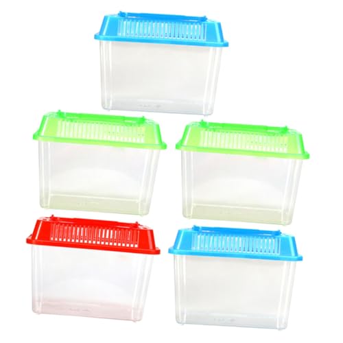 DRESSOOS 5st Tragbares Mini-Aquarium Transparentes Aquarium -wohnboxen Haustier Dekorationen Für Aquarien Minibehälter Bausatz Schwamm Testkit Für Aquarien Goldfischbecken Plastik von DRESSOOS