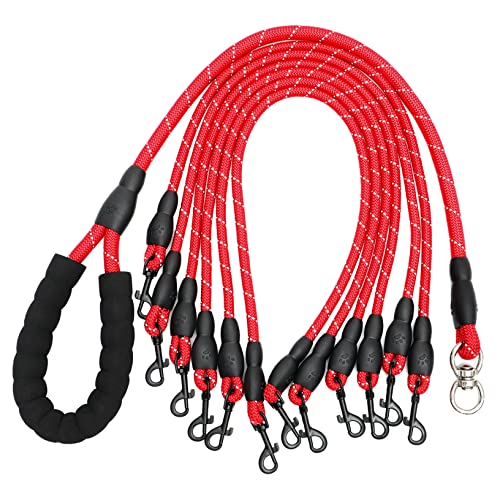 DRESSOOS 6 Köpfe Hunde Zugseil Gehleine Haustier Sicherheitsseil Haustier Trainingsleine Für Hunde Robuste Laufleine Mit Handschlaufe Ideal Für Hundetraining Und Gassigehen von DRESSOOS