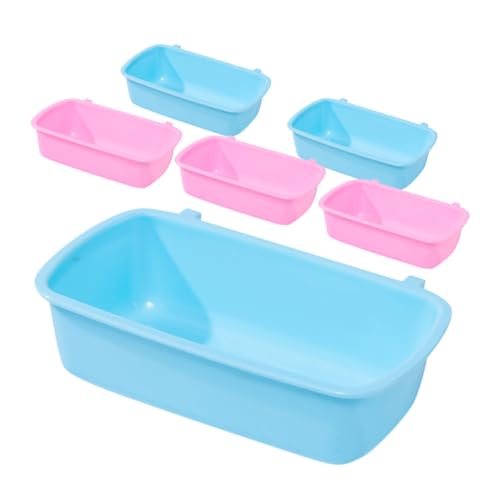 DRESSOOS 6 stücke Hamster Lebensmittel Behälter Hängen Feeder PP Material Pet Feeder Bowl Leicht zu Reinigen von DRESSOOS