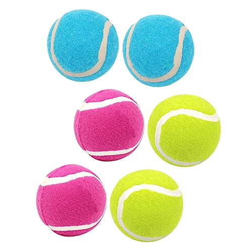 DRESSOOS 6st Tennisspielzeug Für Hunde Tragbare Ballspielzeuge Beißspielzeug Für Hunde Haustier Beißspielzeug Beißbälle Für Hunde Welpenspielzeug Unzerstörbares Hundespielzeug Gummi von DRESSOOS