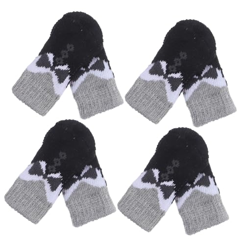 DRESSOOS 8 STK Haustier socken Pfotenschützer für Haustiere Socken für Hunde rutschfest Pfotenschutz Katze Hundepfote hundesocken Dog Socks warmes Schuhwerk Strümpfe für Haustiere Polyester von DRESSOOS