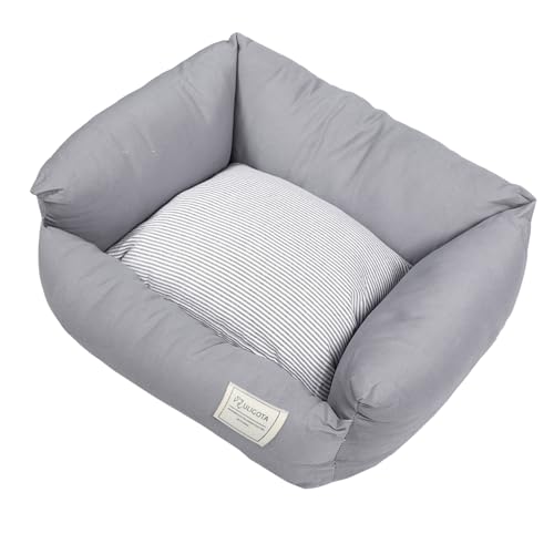 DRESSOOS Abnehmbares und waschbares Haustiernest Animal Polster tierkissen katzenschlafplatz Dog Bed Käfig Kühlmatte für Hunde Schlafbetten für Hunde Hundenestmatten Baumwolle Light Grey von DRESSOOS