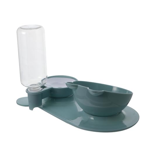 DRESSOOS Automatischer Katzenfutter Und Wassernapf Mit Erhöhter Schüssel rutschfest Und Auslaufsicher Ideal Für Katzen Mit Trinkflasche Pet Food Feeder Set von DRESSOOS