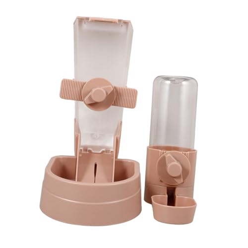 DRESSOOS Automatischer Wasserspender Für Haustiere Hängender Futter Und Wasserspender Für Hunde Katzen Und Welpen Pinke Trinkflasche Für Käfige Und Reisen 1 Set von DRESSOOS