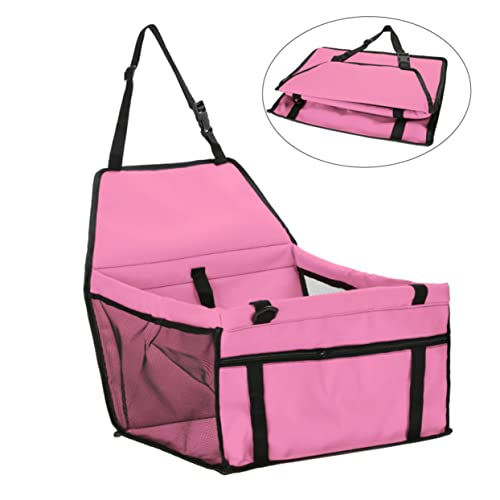 DRESSOOS Autositzträger Kleine Hundereisetasche Haustier Auto Hund Auto Netztasche Katzenkorb Für Auto Reisetasche Für Hunde Hundesicherheits-Reisetasche Welpentransportwagen Rosa von DRESSOOS