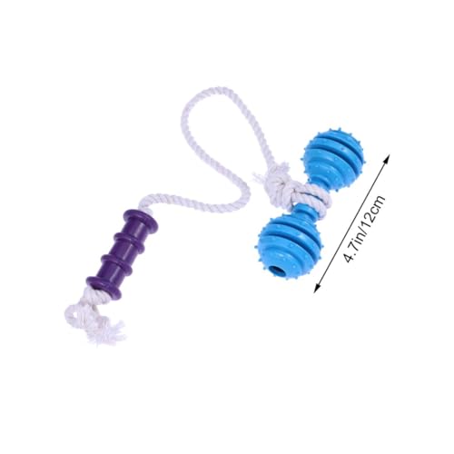 DRESSOOS Ball Hantel Für Haustiere Unzerstörbares Baumwoll Kauspielzeug Blau Ideal Für Welpen Und Hunde Zur Zahnreinigung Und Für Interaktive Spiele Im Garten 2er Pack von DRESSOOS