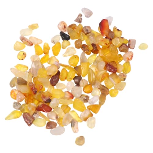 DRESSOOS Blumentopf Ornament Crushed Citrine Natürlicher Kies Winziges Aquarium Kies Flussfelsen Aquariumdekorationen Unregelmäßiger Kies Fisch Aquarium Dekoration Zubehör Für Fischaquarien von DRESSOOS