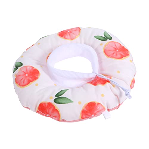 DRESSOOS Elisabeth Kreis Donut Mit Katzenhals Katze Mit Glocke Ohrenschutz Für Hunde MIAU Wurf Lecken Welpenhalsband Haustier Katze Katzenkamera Perlen Katzenhalskegel Baumwolle von DRESSOOS