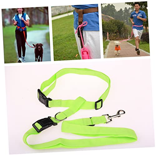 DRESSOOS Freihändige Joggingleine Für Hunde Bauchgurt Laufleine Für Joggen Wandern Laufen Langlebig Und Reflektierend Grün von DRESSOOS