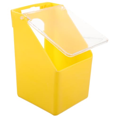 DRESSOOS Futterbox für Tauben Sittich-Futter Hühner füttern Wasserspender für Tauben vogelfutterspender vogelfutterhäuschen Futtermittel für Tauben Futterschale für Geflügel Plastik Yellow von DRESSOOS