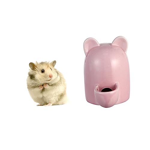 DRESSOOS Futternapf für Hamster Spender Futterautomat für Katzen, Nassfutter Erhöhter Futternapf für Katzen Katzennapf pet Supplies Kleintier Trinknapf Futterautomat für Haustiere Rosa von DRESSOOS