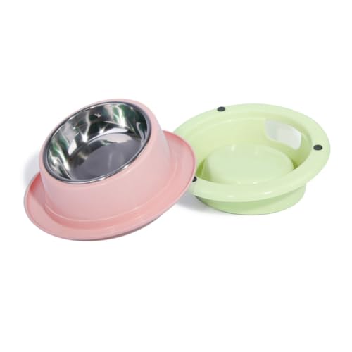 DRESSOOS Futternapf für Haustiere pet Feeder pet Water Bowl pet Food Container Haustierfuttergeschirr Haustierfutterzubehör Anti-Hundenapf doppelnapf für Hunde Katzennapf Hundefutter Green von DRESSOOS