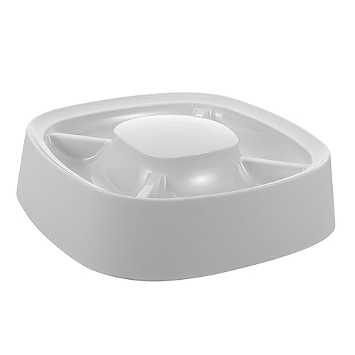 DRESSOOS Futternapf mit Fach Haustier Wurf Heimtierbedarf Katzenfutter Futternäpfe für Katzen pet Food Container Hundetrinknapf Slow Feeder für Hunde einfacher Hundenapf Plastik Light Grey von DRESSOOS