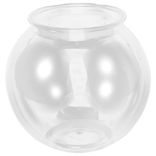 DRESSOOS Goldfischglas Fischschalen Für Tafelaufsätze Mini-hausvase Pflanze Terrarium Saftiger Topfpflanzer Bubble Bowl-vase Tischfischbecken Fischglasvase Betta-fischschale Plastik von DRESSOOS