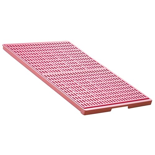 DRESSOOS Großes Hundetöpfchen Töpfchen Für Haustiere Aus Mesh Hundestreu Zubehör Für Haustierkäfige Kleiner Hundezaun Hundetopf Tablett Bettpfannenablage Für Haustierkäfig Pp-rohstoff Rosa von DRESSOOS