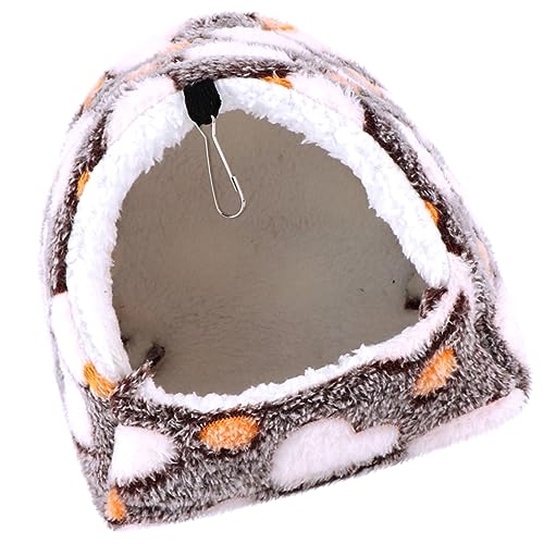 DRESSOOS Hängematte Für Hamster Hängematte Für Haustiere Gepolsterter Schlafsack Hasenkäfige Kleines Spielzeug Für Haustiere Zwerghamster Hängematte Hamsterhaus Winter Flanell Baumwolle von DRESSOOS