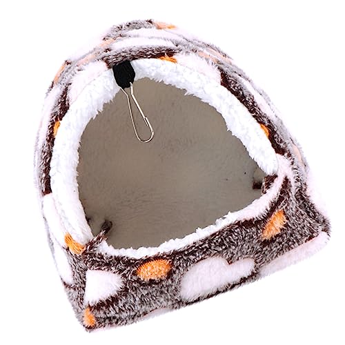 DRESSOOS Hängematte für Hamster Hamsterfutter faltbar Rattenbett Käfig Wurf Liner Hamsterbiss Hamster Schlafplatz Meerschweinchen-Hängematte Kleines Haustierbett mit Haken Flanell Baumwolle von DRESSOOS