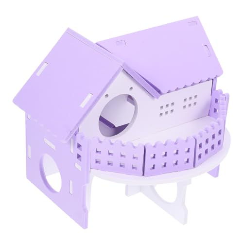 DRESSOOS Hamster-Luxusvilla Rennmaus-Labyrinth- Hamsterversteck Hamsterhütte Schlafhütte für hamsterhaus Hamster häuschen gemütlich Haustierhaus Käfig Meerschweinchen Baby Chinchilla PVC von DRESSOOS