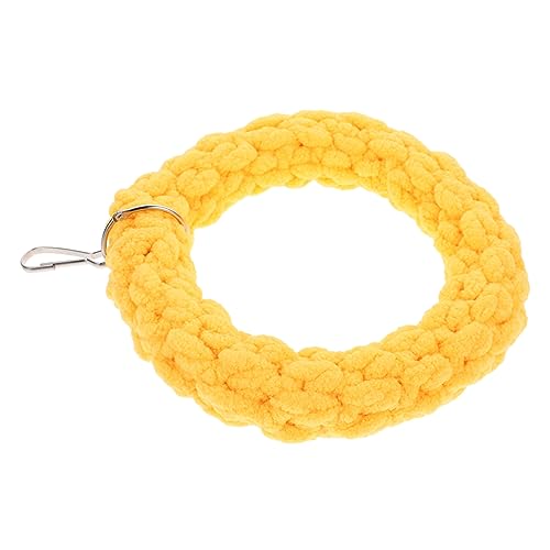 DRESSOOS Hamster Schaukel Spielzeug Vogel-Bungee-Seil Hamsterzubehör Für Käfige Vogel Strickleiter Vogel Stehen Käfighängematte Für Nymphensittiche Vogel-Bungee-barsch Baumwollseil Yellow von DRESSOOS