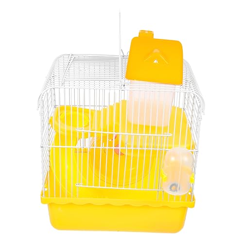 DRESSOOS Hamsterkäfig Kleintierkäfig Hamsterversteck Transportbehälter für Schildkröten hamsterhaus Hamster Spielzeug Meerschweinchenhaus Hamsterschloss Rattenkäfig Plastik Orange von DRESSOOS