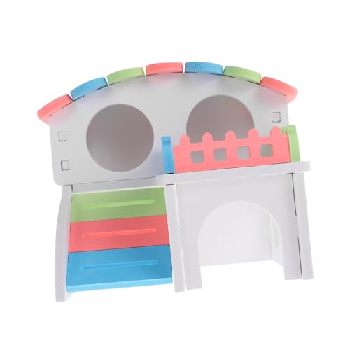 DRESSOOS Hamsternest hamsterbett Hamster Spielzeug Hamster House Hamster Habitat Hamster Nest Eichhörnchenhaus im Freien Hamsterhütte Hamsterspielzeug kleines Haustierversteck PVC Colorful von DRESSOOS