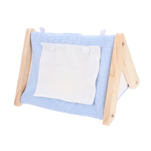 DRESSOOS Hamsterzeltnest Haustierzaun Hasenbetten Für Kaninchen Hund Heizdecke Hamsterkäfig Kaninchenkäfig Frettchen Bett Beheizte Hundematte Hasenburg Ecke Katze Tierfalle Sky-Blue Hölzern von DRESSOOS