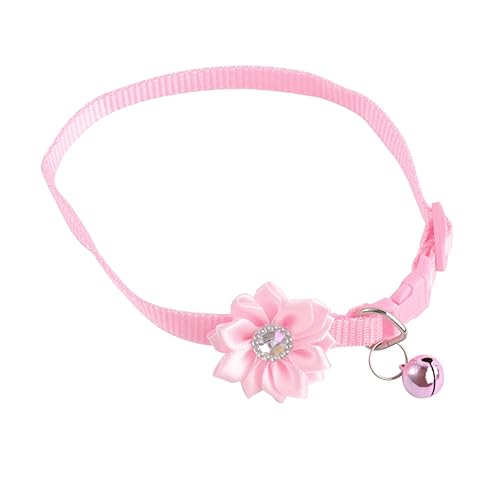 DRESSOOS Haustier-Blumen-Halskette Tag-Halskette Verstellbarer Kragen Haustierkleidung Welpen Kostüm-Halskette Welpenstreuhalsbänder Katzenhalsband Welpenhalsband Rosa von DRESSOOS