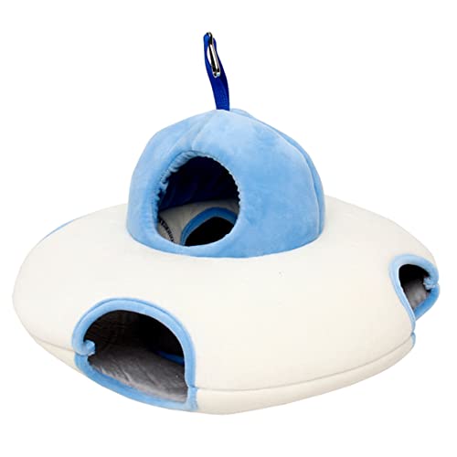 DRESSOOS Haustier Hamsternest Zuckergleiter Hamster Hängebett Vogelschlafbett petg Kleintier Schlafplatz Hamster Schlafhaus Haustierhaus Hamster warmes Diamantvlies Blue von DRESSOOS