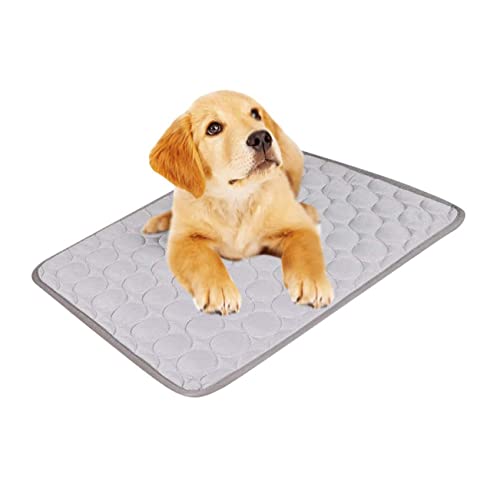 DRESSOOS Haustier Kühle Unterlage Kühlkissen Fürs Bett Hund Kühlmatte Welpen-cool-pad Sommerliche Katzenmatte Kühlkissen Für Den Sommer Eispad Für Haustiere Kühlkissen Für Hunde Grey von DRESSOOS