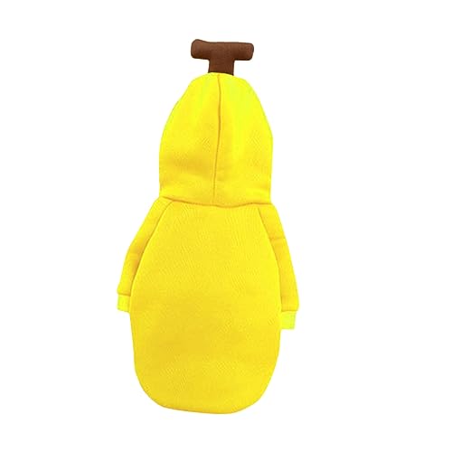 DRESSOOS Haustier-Pullover Haustierkleidung Außendekoration warme Hundekleidung Hoodie-Kleidung für Obsthunde tierkostüme hundemantel Hunde-Hoodie Herbst welpen Kleidung Polyester Yellow von DRESSOOS