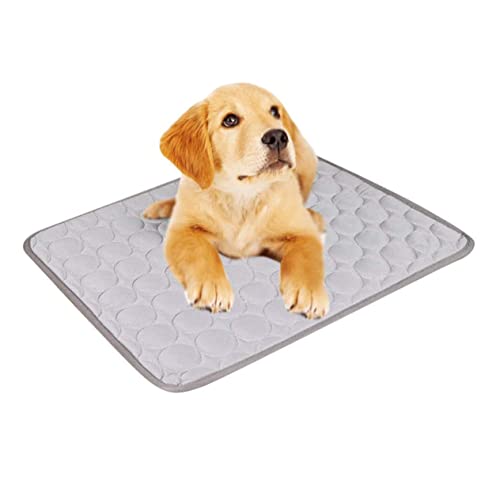 DRESSOOS Haustier kühle Unterlage Kühlkissen fürs Bett kleines hundebett waschbar Kühldecke Hund Kühlbox Pad petg Hunde abkühlung hundematte kühlend Sommer kühlmatten Hund Coole Matte Grey von DRESSOOS